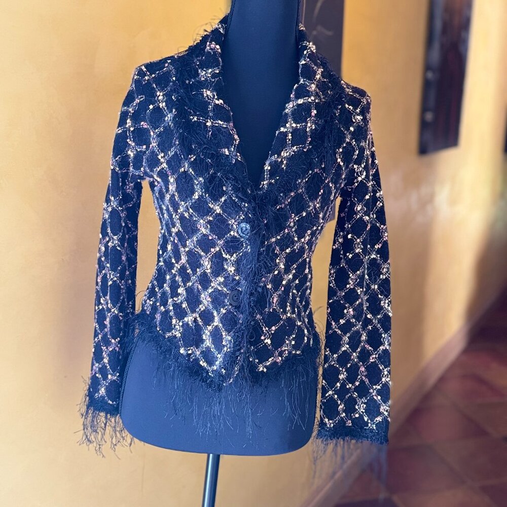 NWOT! VOXX New York Fringe Tweed Blazer - Size S